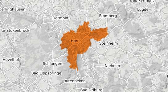 Mietspiegelkarte Horn Bad Meinberg